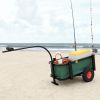 Fishing Trolley with Bag Black Steel