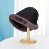 Winter Thermal Bucket Hat, Faux Fur Plush Thickened Ear Protection Fisherman Warmer Hat For Women Xmas Gift