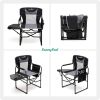 Camping Directors Chair, Heavy Duty,Oversized Portable Folding Chair with Side Table, Pocket for Beach, Fishing,Trip,Picnic,Lawn