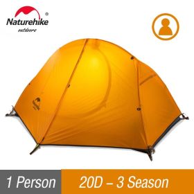 Naturehike Cycling Backpack Tent Ultralight 20D/210T For 1 Person Camping Tent NH18A095-D (Color: 20D - Orange)