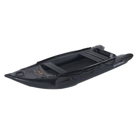 inflatable fishing kayak US warehouse freeshipping cheap PVC inflatable fishing kayak inflatable 2 or 3 persons pedal canoekayak kayak pesca con pedal (Color: Black)